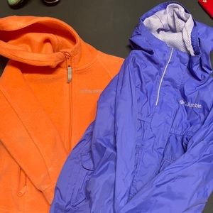 Columbia rain and fleece girls jacket